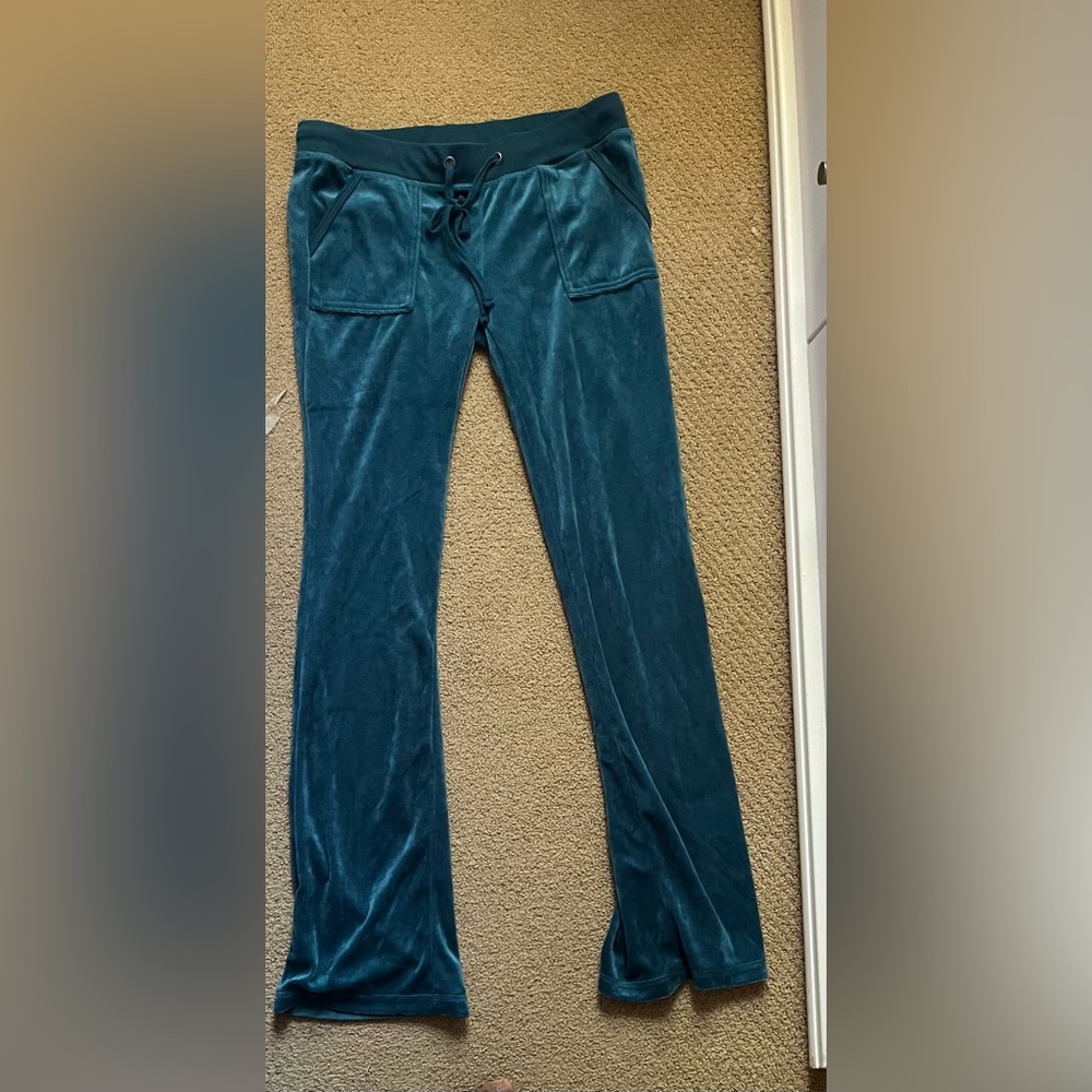 Teal Velour Pants